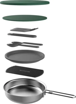 Kookset Stanley Adventure Prep+Eat Set Stainless Steel (9-delig)