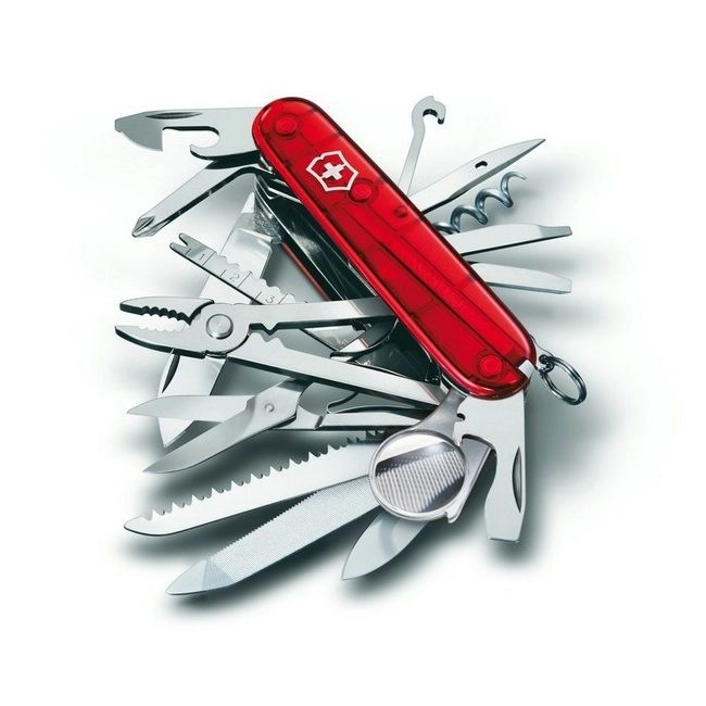 Zakmes SwissChamp Transparant Rood Victorinox 1 Zakmes SwissChamp Transparant Rood Victorinox