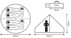 Tent Bo-Camp Urban Outdoor Streeterville Ø 4 Meter -Avontuur Verkoop 4472500 03